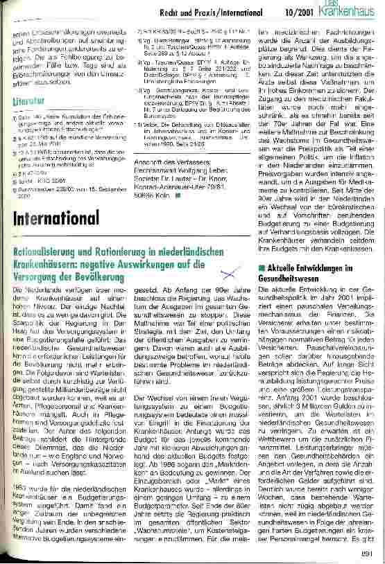Vorschauseite 3: Recht und Praxis Fehlbelegung und Erlösausgleich