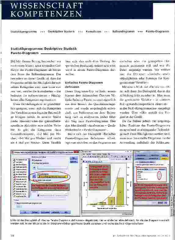 Vorschauseite 1: Statistikprogramme: Deskriptive StatistikPareto-Diagramm