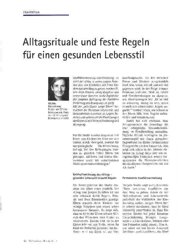 Vorschauseite 1: Alltagsrituale und feste Regeln für einen gesunden Lebensstil