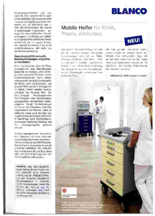 Vorschauseite 2: Krankenhaus Rating Report 2011 Auf deutsche Krankenhäuser kommen magere Jahre zu