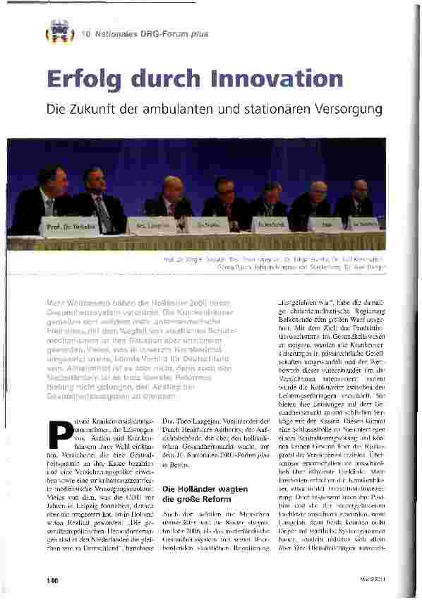 Vorschauseite 1: Erfolg durch Innovation