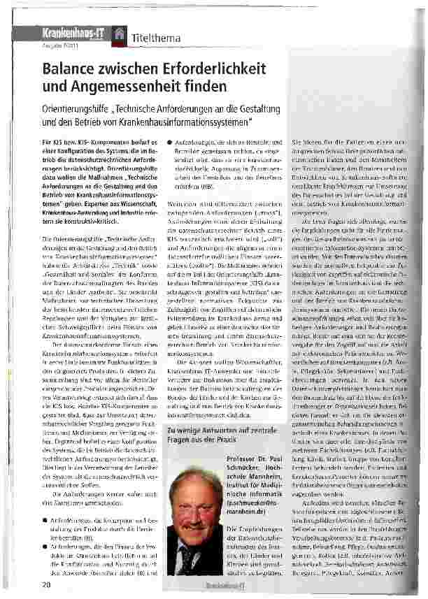 Vorschauseite 1: Balance zwischen Erforderlichkeit und Angemessenheit finden