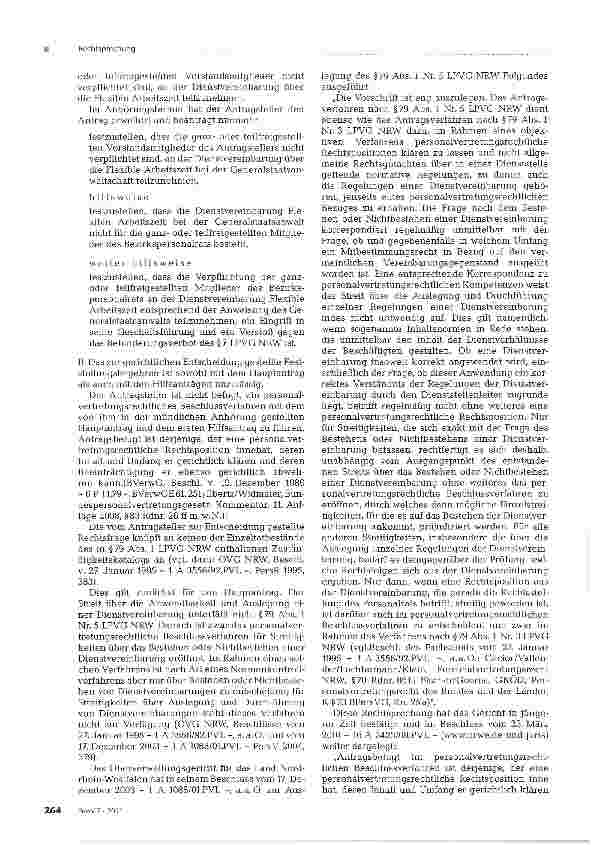 Vorschauseite 2: Zuständiger Personalrat bei Dienstvereinbarungen