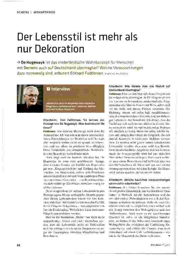 Vorschauseite 1: Der Lebensstil ist mehr als nur Dekoration