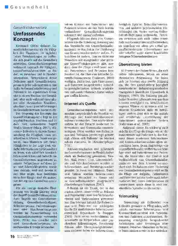 Vorschauseite 2: Neue Wege zur Stärkung der Gesundheitskompetenz