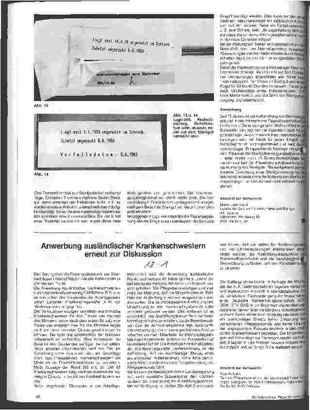 Vorschauseite 1: Anwerbung ausländischer Krankenschwestern erneut zur Diskussion