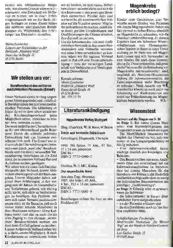 Vorschauseite 2: Eine Sozialstation in der Poliklinik Erfahrungsbericht