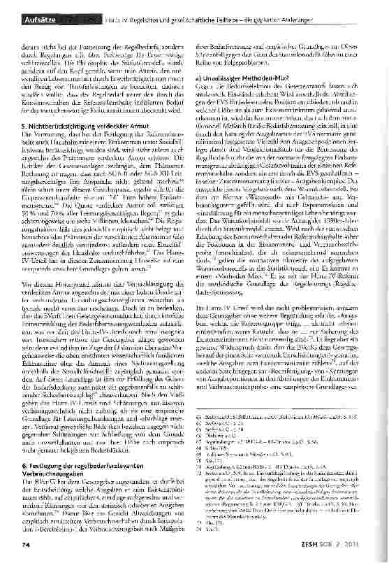 Vorschauseite 6: Hartz-IV-Regelsätze und gesellschaftliche Teilhabe die geplanten Änderungen im Lichte des Urteils des Bundesverfassungsgerichts