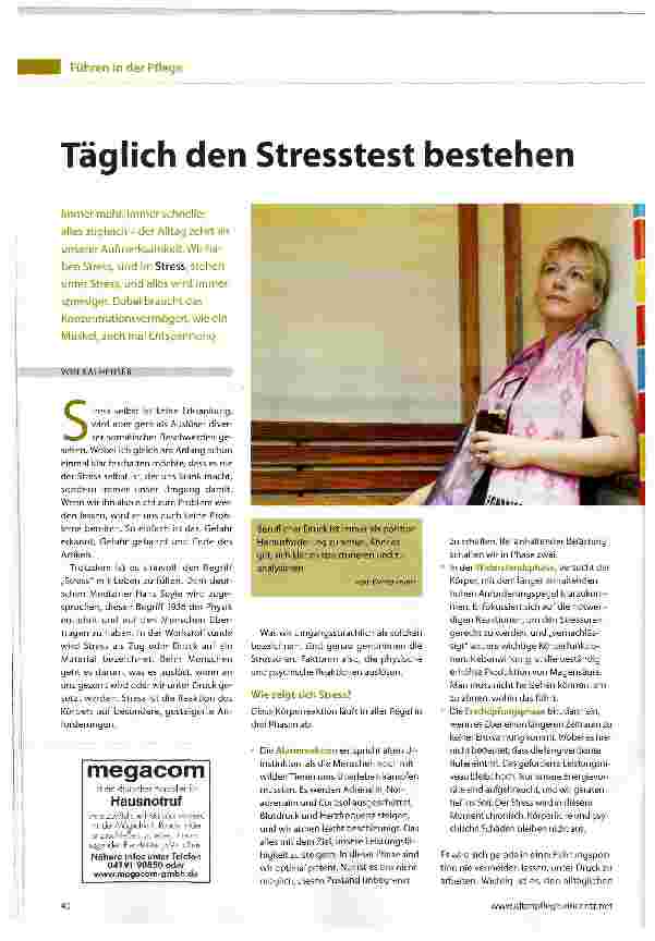 Vorschauseite 1: Täglich den Stresstest bestehen