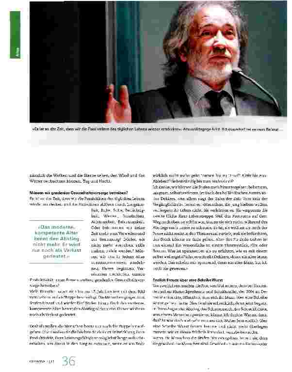 Vorschauseite 2: «Ich will mindestens einmal am Tag mit Schokolade versorgt werden»