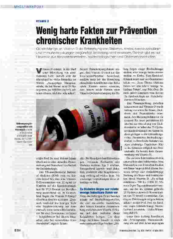 Vorschauseite 1: Wenig harte Fakten zur Prävention chronischer Krankheiten
