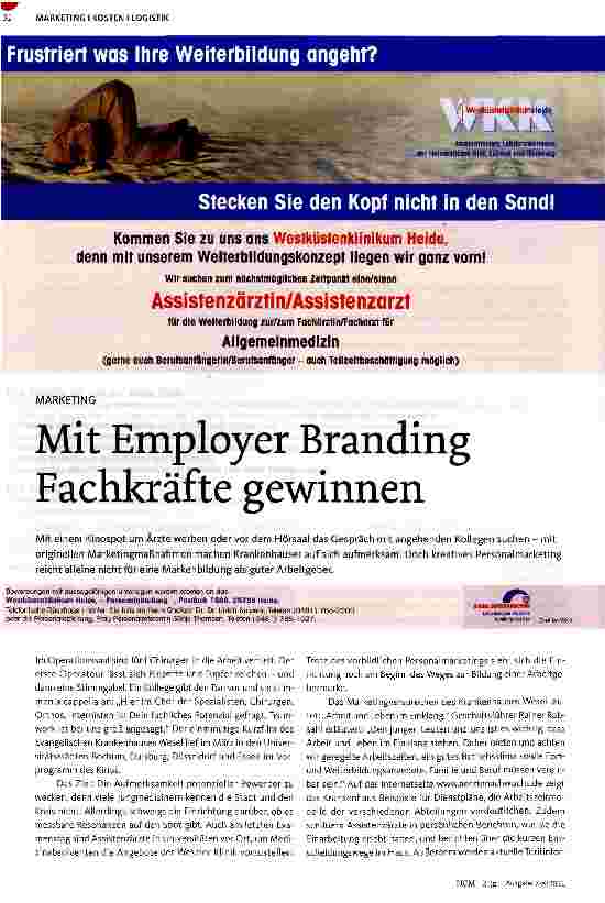 Vorschauseite 1: Mit Employer Branding Fachkräfte gewinnen