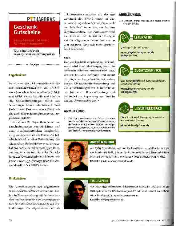 Vorschauseite 3: Evidenzbasierte DokumentationErstellung und Evaluation eines Befundprotokolls