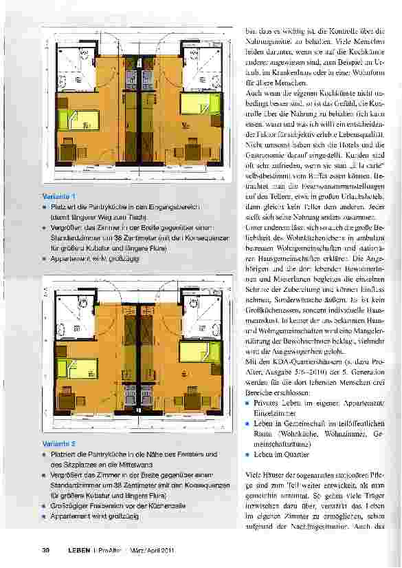 Vorschauseite 2: Eigener Herd ist Goldes wertDas Appartement im KDA-Quartiershaus der 5. Generation