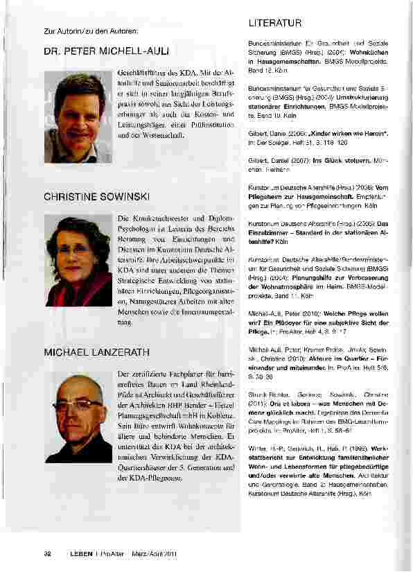 Vorschauseite 4: Eigener Herd ist Goldes wertDas Appartement im KDA-Quartiershaus der 5. Generation