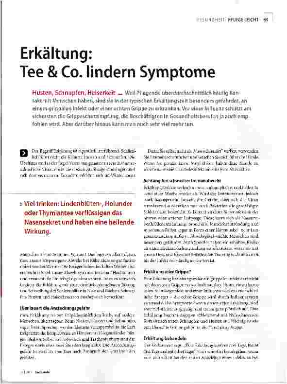 Vorschauseite 2: Erkältung: Tee & Co. lindern Symptome