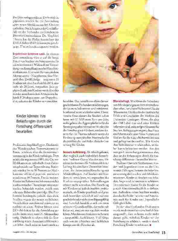 Vorschauseite 2: Stiefkinder der Arzneimittelforschung