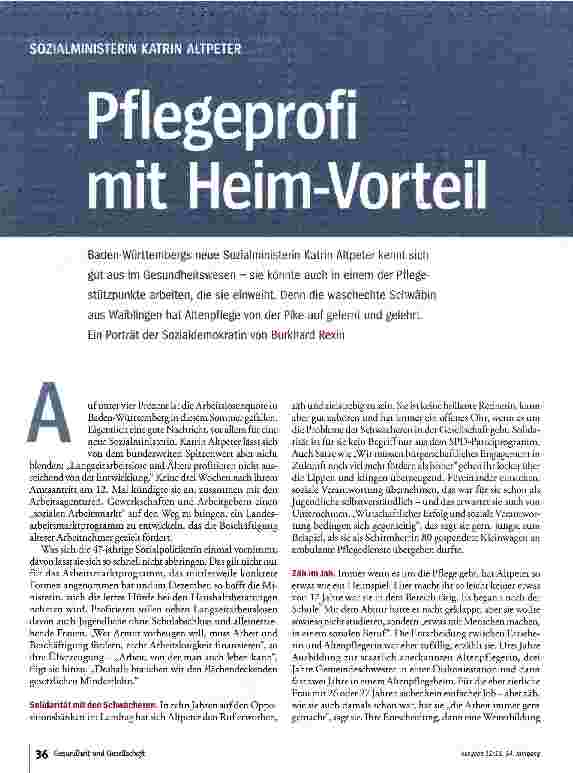 Vorschauseite 1: Pflegeprofil mit Heim-Vorteil