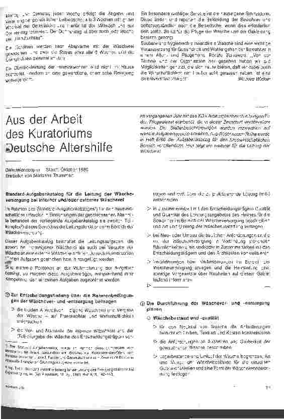 Vorschauseite 1: Aus der Arbeit des Kuratoriums Deutsche Altershilfe