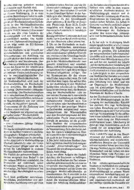 Vorschauseite 2: Hochschulstudium der Medizinpädagogik