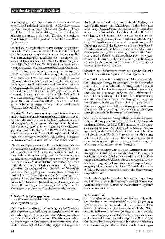 Vorschauseite 2: Rückzahlungsverpflichtung für Konvergenzbeträge aus dem Gesundheitsfonds SGBV§§266, 272;RSAV§41