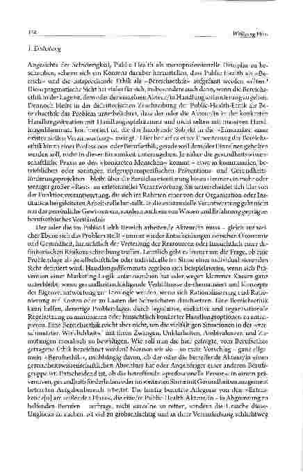 Vorschauseite 2: Public-Health-Praxis braucht Berufsethik Plädoyer aus historischer Perspektive