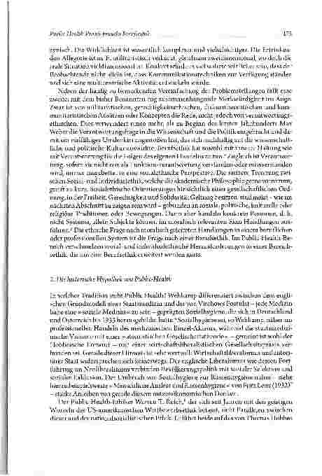 Vorschauseite 3: Public-Health-Praxis braucht Berufsethik Plädoyer aus historischer Perspektive