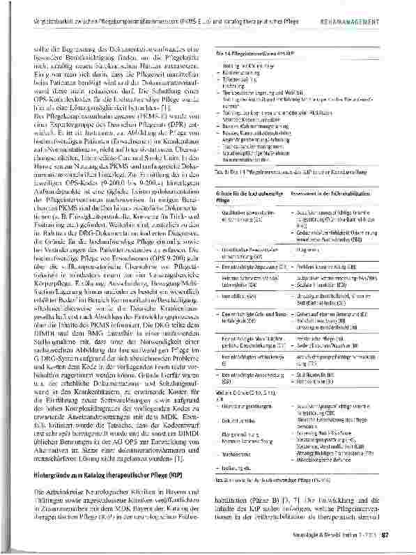 Vorschauseite 2: Vergleichbarkeit zwischen Pflegekomplexmaßnahmenscore (PKMS-E 1. 0) und Katalog therapeutischer Pflege in der Anwendung für die neurologische Frührehabilitation