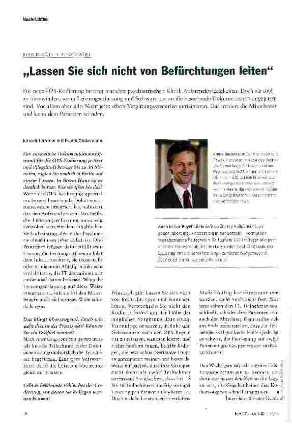 Vorschauseite 1: „Lassen Sie sich nicht von Befürchtungen leiten