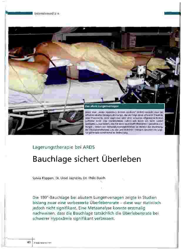 Vorschauseite 1: Bauchlage sichert Überleben