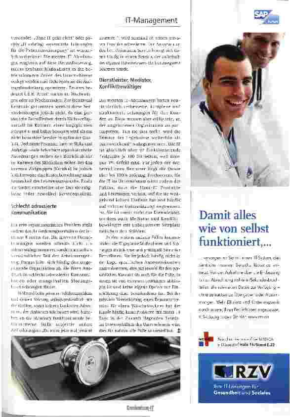 Vorschauseite 2: „Unvermittelbar? - IT-Servicequalität im Krankenhaus