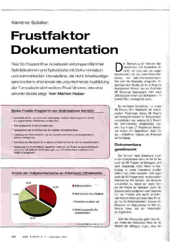 Vorschauseite 1: Frustfaktor Dokumentation
