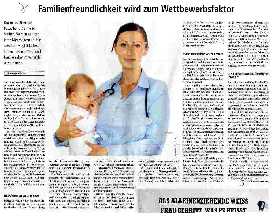 Vorschauseite 1: Familienfreundlichkeit wird zum Wettbewerbsfaktor