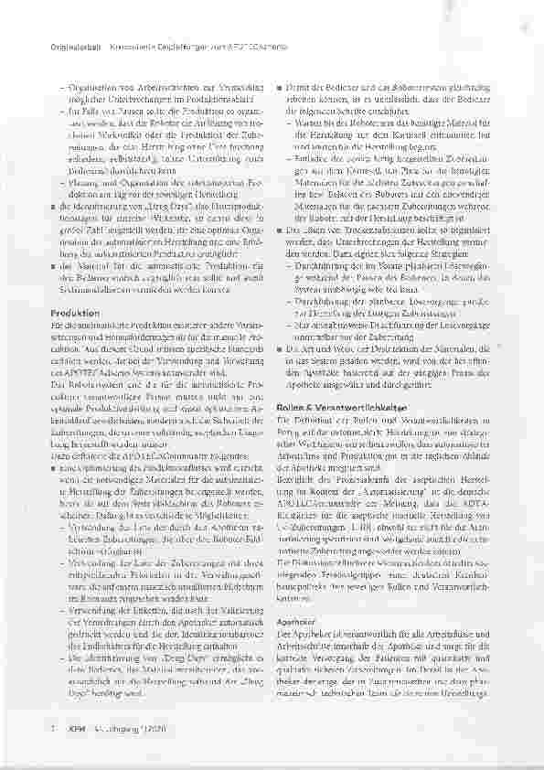 Vorschauseite 5: Best Practices zur Implementierung und zum Einsatz der APOTECAchemo Technologie