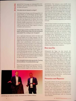 Vorschauseite 3: Die Weichen sind gestellt Egym feiert 15 Jahre Innovation