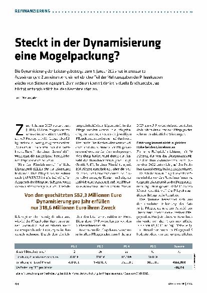 Vorschauseite 1: Steckt in der Dynamisierung eine Mogelpackung?