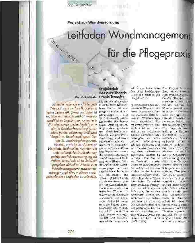 Vorschauseite 1: Leitfaden Wundmanagement für die Pflegepraxis