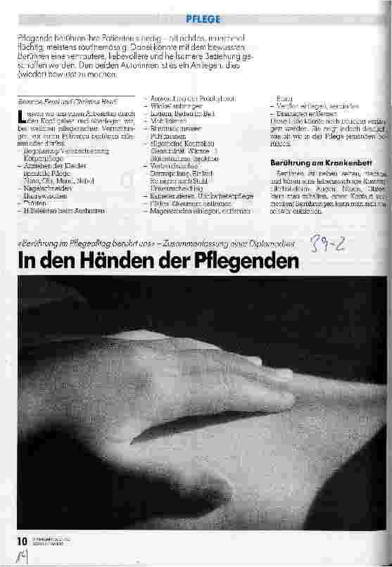 Vorschauseite 1: In den Händen der Pflegenden
