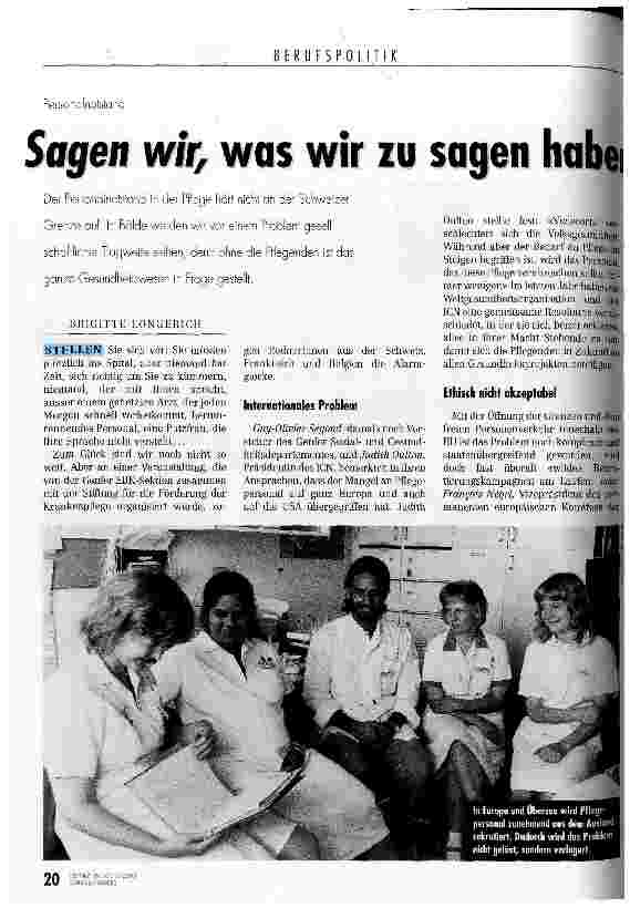 Vorschauseite 1: Sagen wir, was wir zu sagen haben