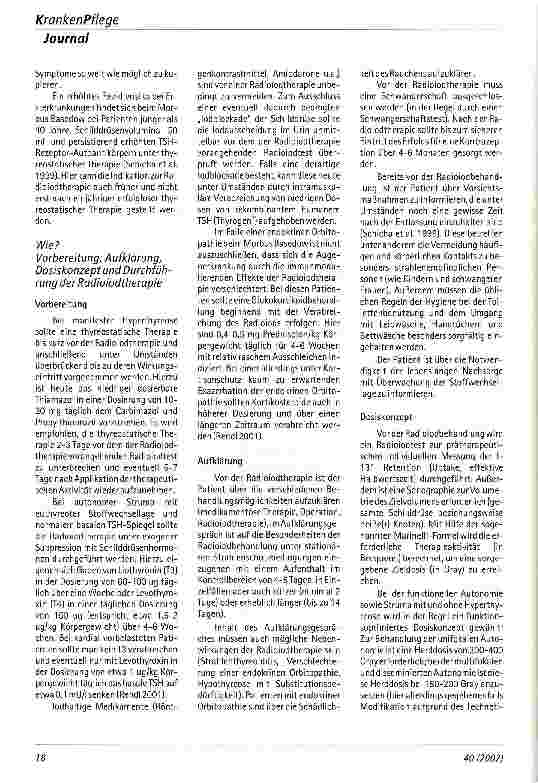 Vorschauseite 3: Radioiodtherapie der Hyperthyreose - Wieso, Weshalb, Wozu, Wann, Wie?