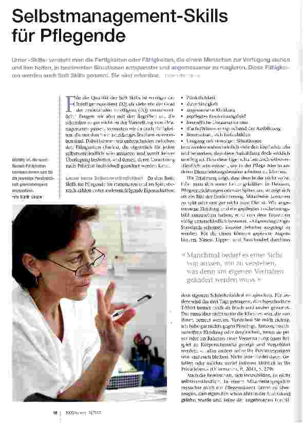 Vorschauseite 1: Selbstmanagement-Skills für Pflegende