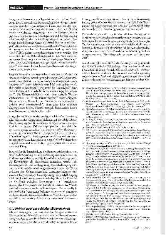 Vorschauseite 3: Schiedsstellenverfahren Rehabilitationsleistungen gemäß § 111 b SGB V - Steine statt Brot?
