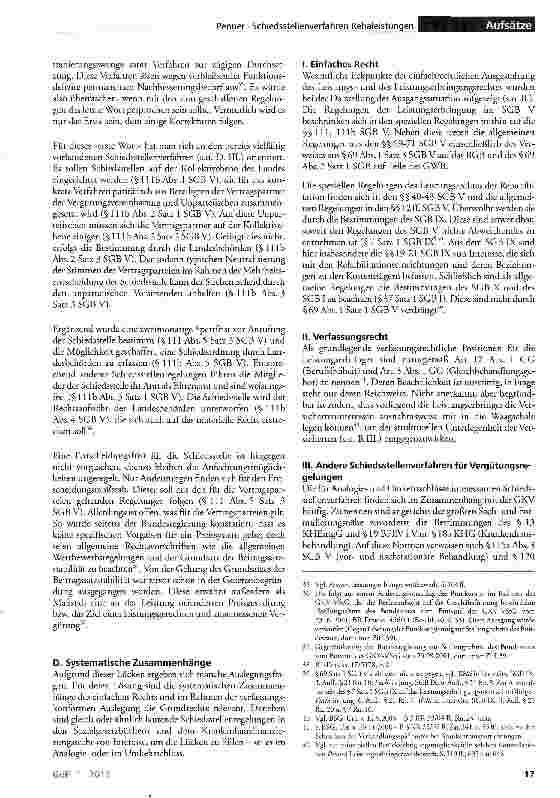 Vorschauseite 4: Schiedsstellenverfahren Rehabilitationsleistungen gemäß § 111 b SGB V - Steine statt Brot?