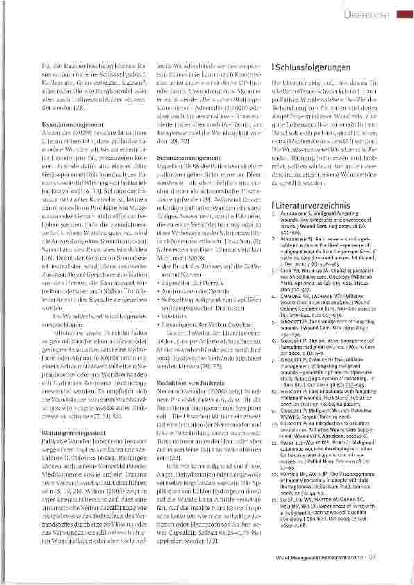 Vorschauseite 4: Perspektiven und Pflege von Patienten und deren Angehörigen mit einer malignen Wunde