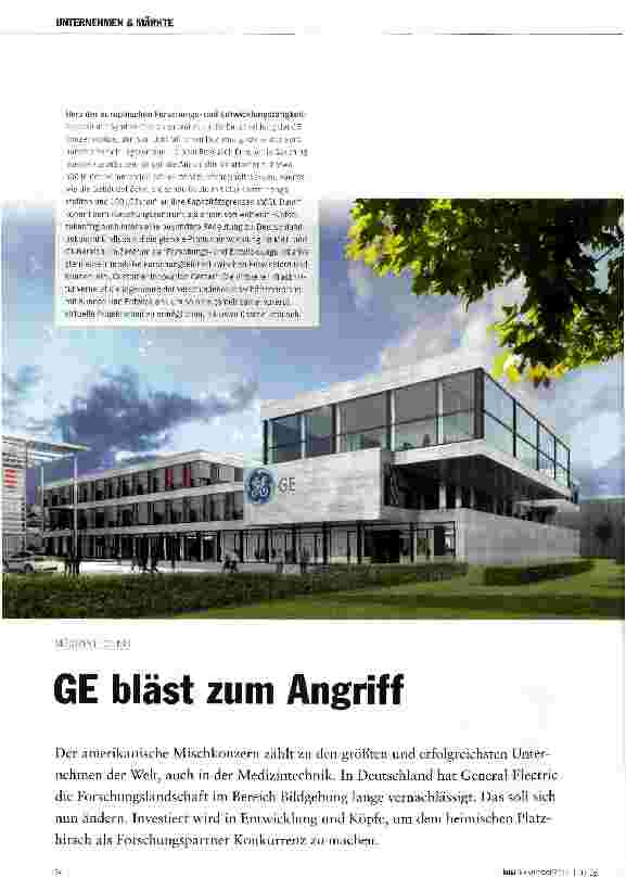 Vorschauseite 1: GE bläst zum Angriff