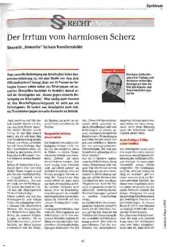 Vorschauseite 1: Der Irrtum vom harmlosen Scherz