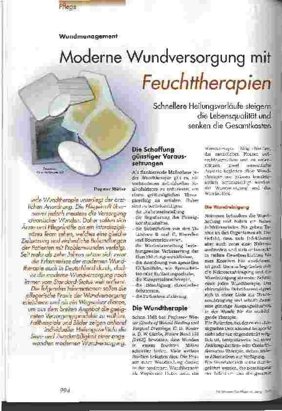 Vorschauseite 1: Moderne Wundversorgung mit Feuchttherapie