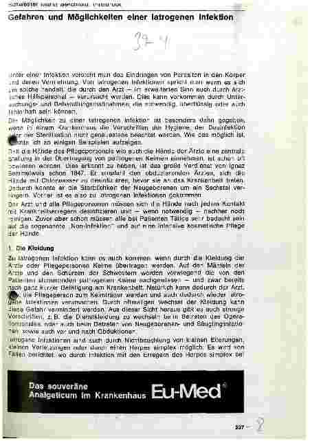 Vorschauseite 1: Gefahren und Möglichkeiten einer iartogenen Infektion