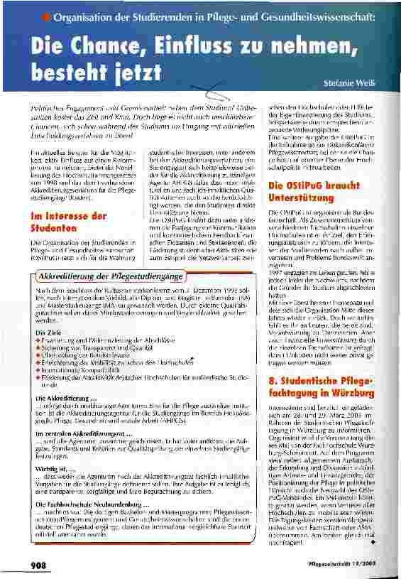 Vorschauseite 1: Die Chance, Einfluss zu nehmen, besteht jetzt