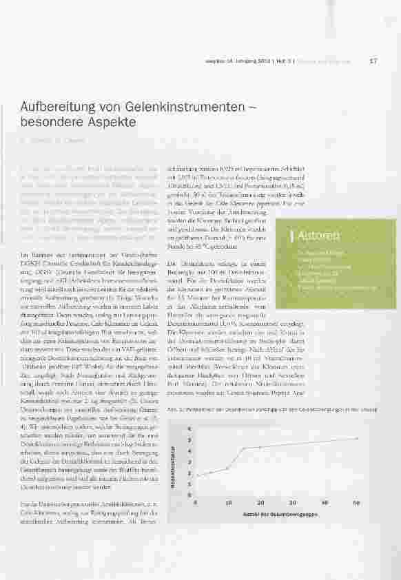 Vorschauseite 1: Aufbereitung von Gelenkinstrumenten besondere Aspekte